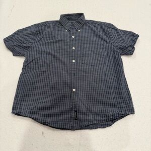 Abercrombie & Fitch Navy Plaid Button Down Shirt